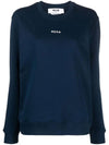 Micro Logo Print Sweatshirt Navy - MSGM - BALAAN 1