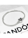 Moments Sparkling Infinity Heart Clasp Snake Chain Bracelet Sterling Silver - PANDORA - BALAAN 2