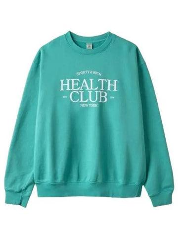 Gym Sweatshirt Faded Teal T Shirt - SPORTY & RICH - BALAAN 1