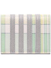 4 Bar Applique Stripe Double Card Holder Pastel Green - THOM BROWNE - BALAAN 5