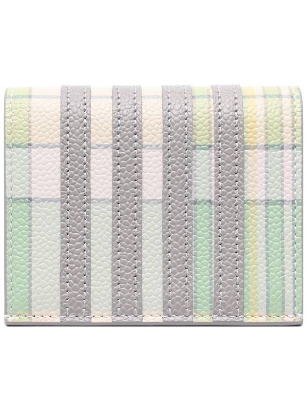 4 Bar Applique Stripe Double Card Holder Pastel Green - THOM BROWNE - BALAAN 5