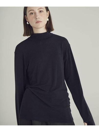 Women's Wool Jersey Turtleneck Black - MOTH - BALAAN 2