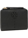 McGraw Leather Half Wallet Black - TORY BURCH - BALAAN 2