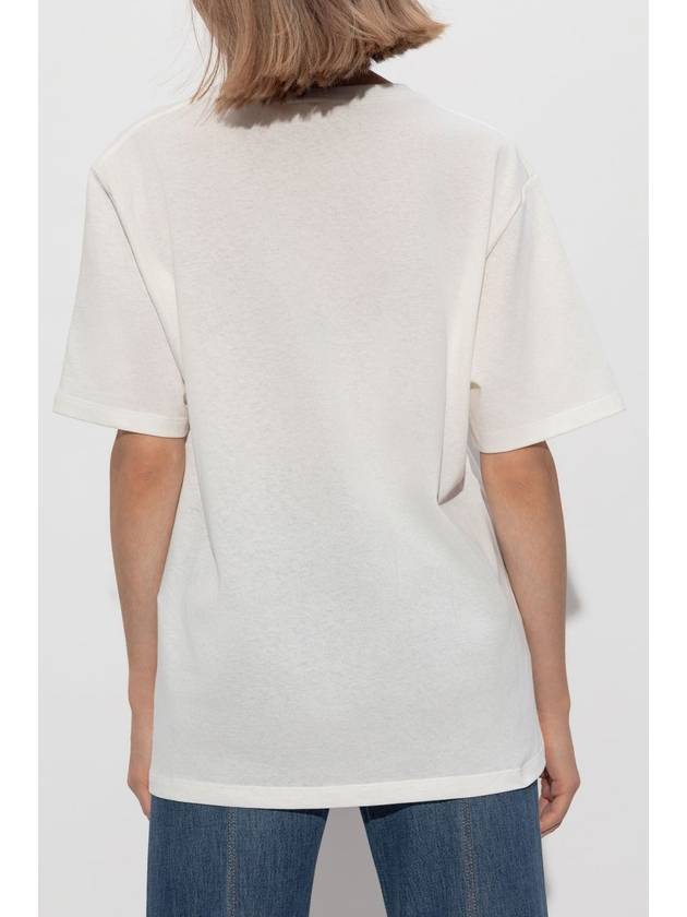 Chloé Printed T-shirt, Women's, Cream - CHLOE - BALAAN 4