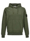 Logo Patch Drawstring Hoodie Dark Green - STONE ISLAND - BALAAN 2