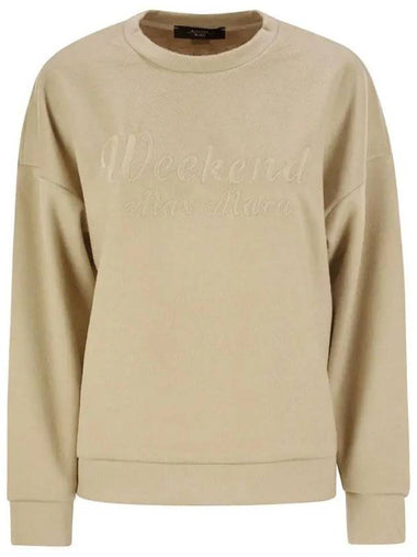 LAGHI embroidered logo sweatshirt beige 2425926032 002 - MAX MARA - BALAAN 1