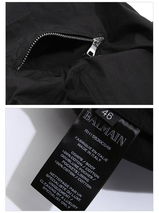 Zipper Cotton Straight Pants Black - BALMAIN - BALAAN 7