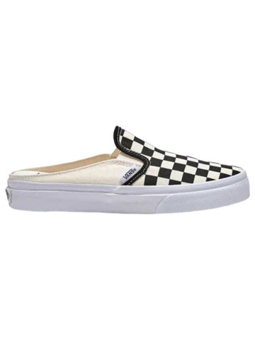 Classic Checkerboard Slip-On Mule Black White - VANS - BALAAN 1