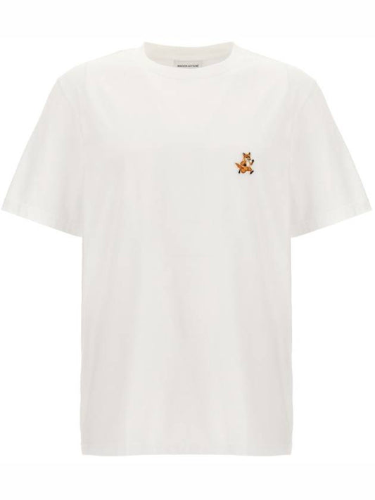 Speedy Fox Patch Comfort Short Sleeve T-Shirt White - MAISON KITSUNE - BALAAN 2