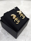 Lux You CC logo ribbon cubic earrings gold - CHANEL - BALAAN 4