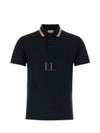 Striped Cotton Polo Shirt Black - BURBERRY - BALAAN 2