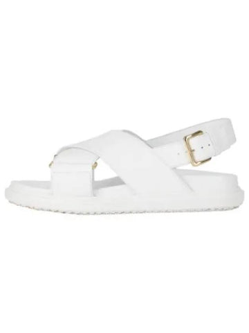 Fussbett Criss Cross Sandals Lily White - MARNI - BALAAN 1