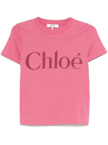 Chloé Baby Fit Cotton Jersey Logo T-Shirt Clothing - CHLOE - BALAAN 1