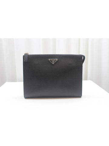 Saffiano triangle logo clutch 2VH030 - PRADA - BALAAN 1