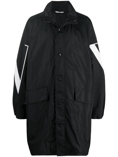 VLTN Big Logo Poly Trench Coat Black - VALENTINO - BALAAN 2