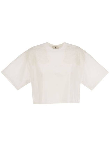 Boxy cut jersey T-shirt - ELISABETTA FRANCHI - BALAAN 1