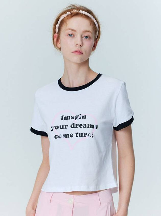 Dreams Cropped Short Sleeve T Shirt_White - OPENING SUNSHINE - BALAAN 2