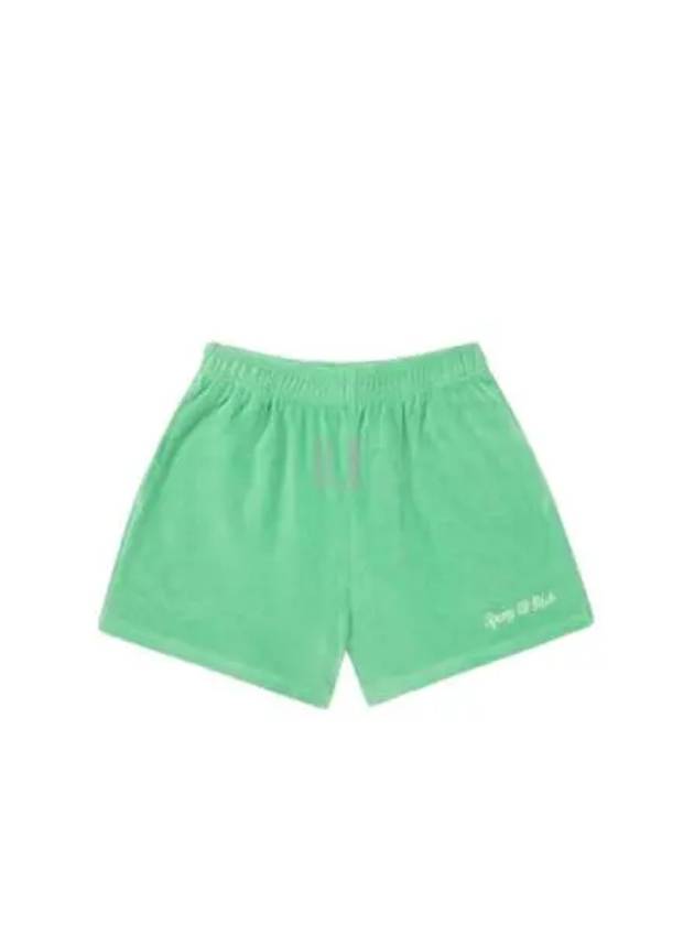 Embroidered Logo Shorts Green - SPORTY & RICH - BALAAN 2