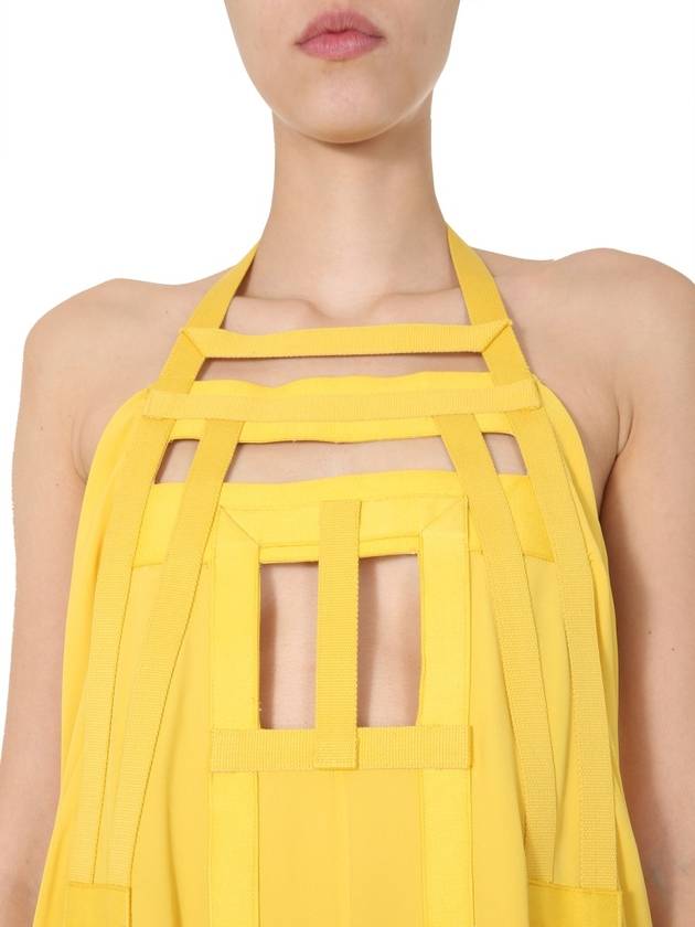 Women's Halterneck Midi Dress Yellow - RICK OWENS - BALAAN 3