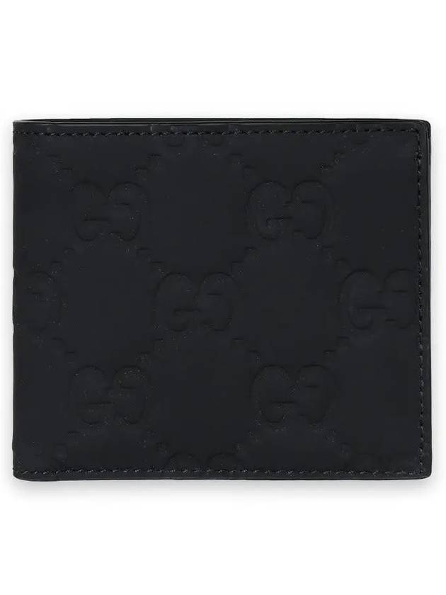 GG Rubber Effect Half Wallet Black - GUCCI - BALAAN 3