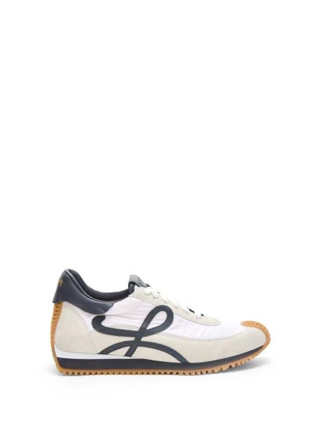 Flow Runner Nylon Suede Low-Top Sneakers Blue Anthracite White - LOEWE - BALAAN 2