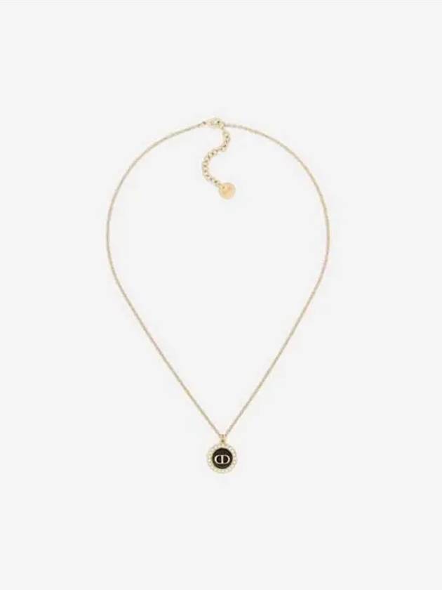 Petit CD Baroque Necklace Black Gold - DIOR - BALAAN 3