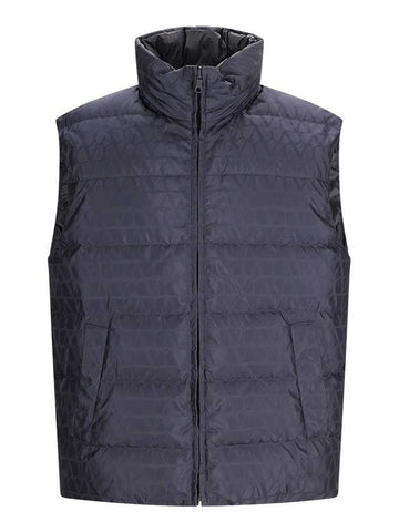 REVERSIBLE NYLON VEST WITH TOILE ICONOGRAPHE PATTERN - VALENTINO - BALAAN 1