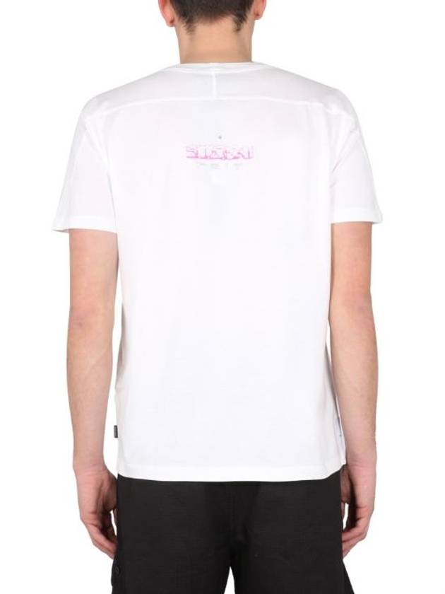 Shadow Back Graphic Print Short Sleeve T-Shirt  Natural White - STONE ISLAND - BALAAN 4