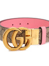 GG Marmont Reversible Leather Belt Beige Pink - GUCCI - BALAAN 7