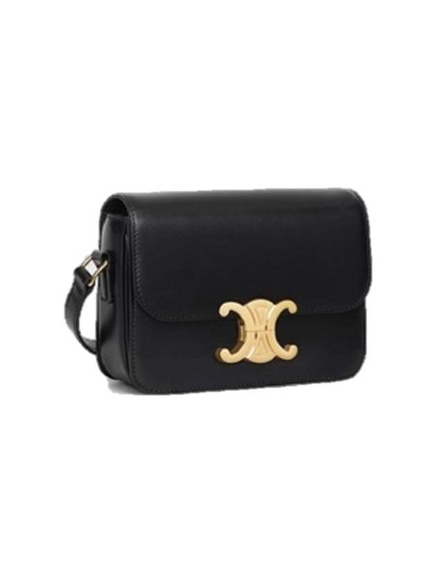 Teen Triomphe Shiny Calfskin Cross Bag Black - CELINE - BALAAN 3