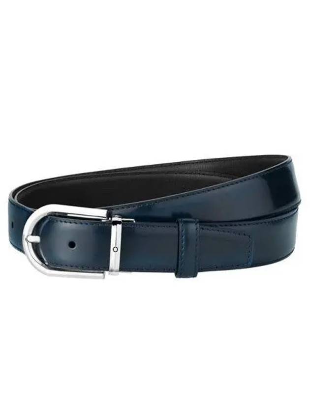 Leather Belt Blue - MONTBLANC - BALAAN 3