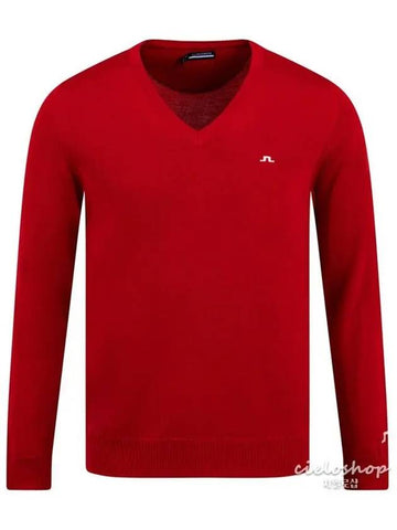 LYMANN knit sweater men s golf wool red GMKW08072 - J.LINDEBERG - BALAAN 1