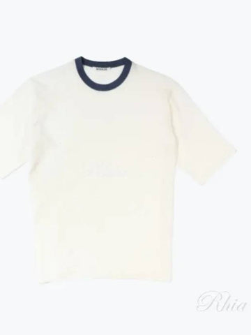 24 Hard Twist High Gauge Wool Silk Knit Tee Ivory A24ST03WS - AURALEE - BALAAN 1