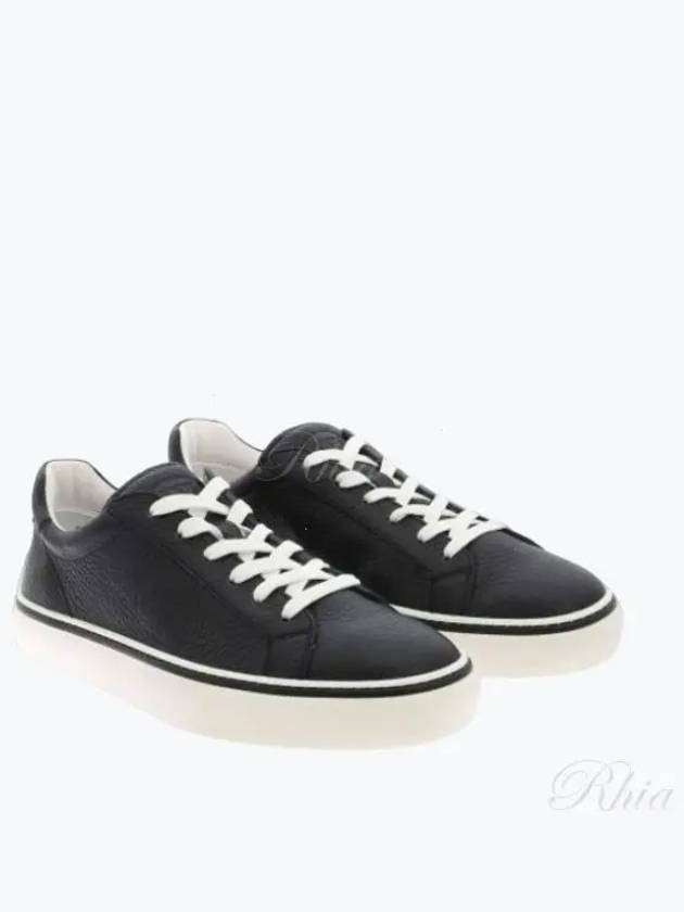 Grained Leather Low-Top Sneakers Blue - TOD'S - BALAAN 2