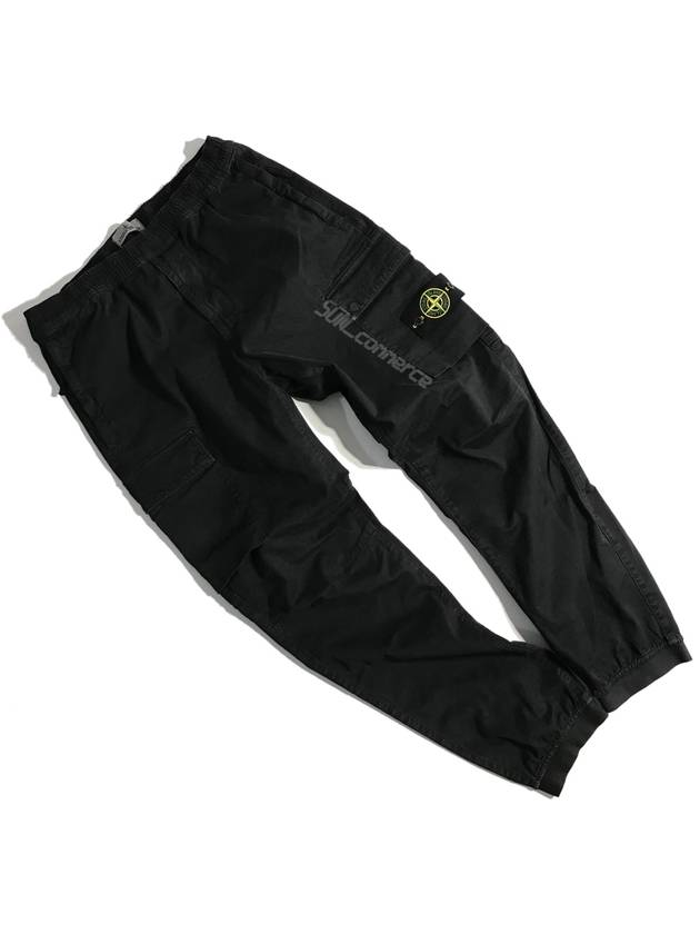 Men's Wappen Patch Straight Pants Black - STONE ISLAND - BALAAN 3