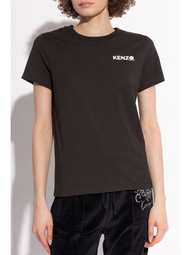 Boke Flower 2 0 Classic Cotton Short Sleeve T-Shirt Black - KENZO - BALAAN 4