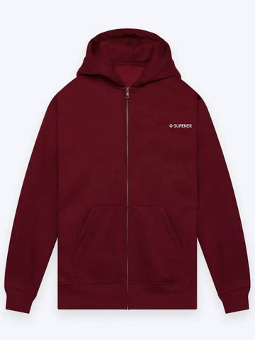 Tapichi brushed hood zip up burgundy - SUPENER - BALAAN 1