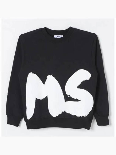 Kids Big Logo Sweatshirt Black - MSGM - BALAAN 1