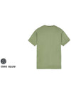 Logo Patch Cotton Short Sleeve T-Shirt Sage Green - STONE ISLAND - BALAAN 4