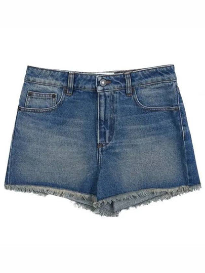 Fringe Denim Shorts Blue - AMI - BALAAN 2