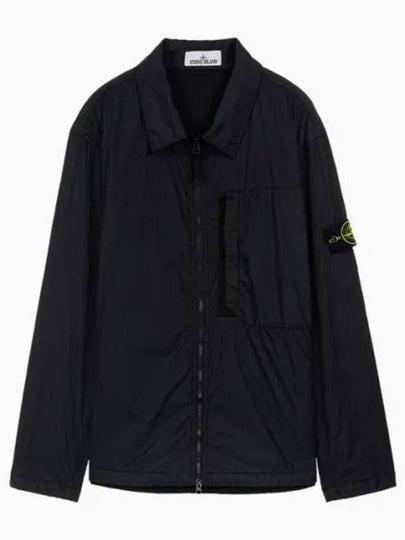 Garment Dyed Crinkle Reps Recycled Nylon Jacket Black - STONE ISLAND - BALAAN 2