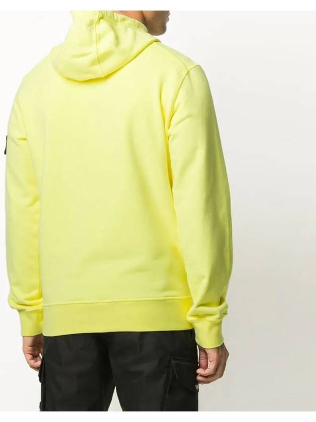 Wappen Patch Garment Dyed Hoodie Yellow - STONE ISLAND - BALAAN 5