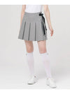 High Waist Pearl Ribbon Decoration Classic Check Pleated Skirt DO3232SK71 - DOYOUKNOWMC GOLF WEAR - BALAAN 1