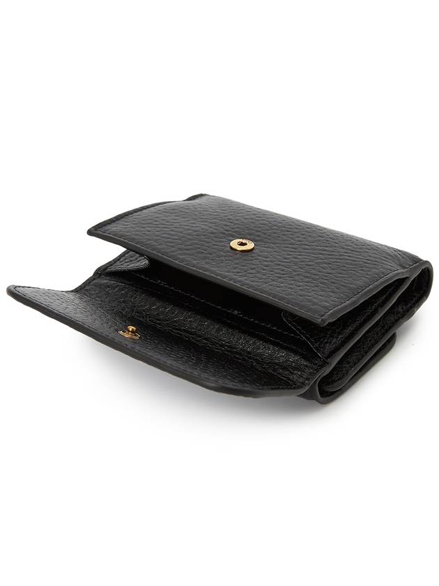 Logo Calfskin Half Wallet Black - CHLOE - BALAAN 5