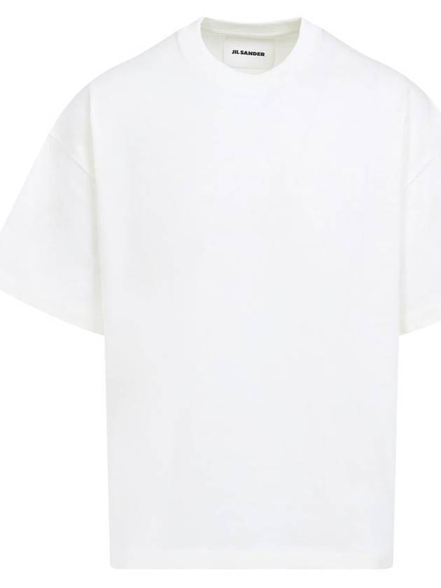 Logo Print Short Sleeve T-Shirt White - JIL SANDER - BALAAN 2