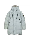 Garment Dyed Crinkle Wraps Padding Light Grey - STONE ISLAND - BALAAN 1