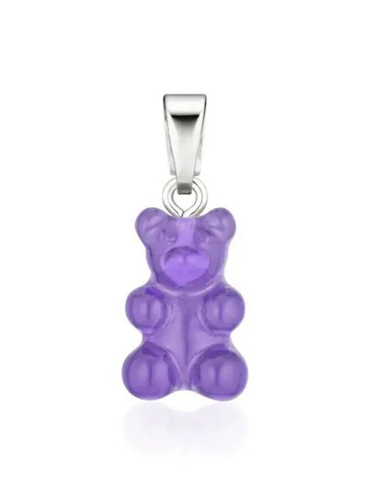 NOSTALGIA BEAR PLUM CLASSIC CONNECTOR SILVER WOMEN'S CHARM - CRYSTAL HAZE - BALAAN 1