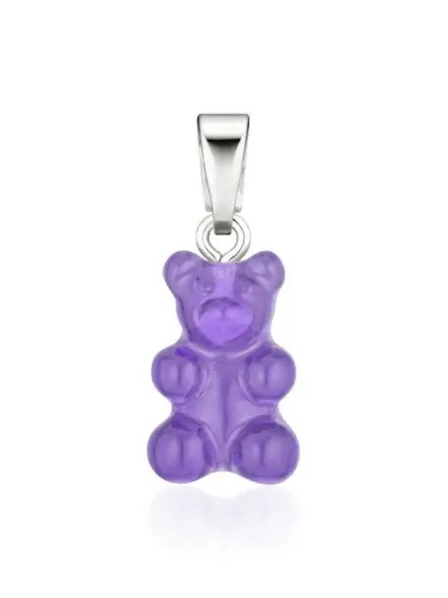 NOSTALGIA BEAR PLUM CLASSIC CONNECTOR SILVER WOMEN'S CHARM - CRYSTAL HAZE - BALAAN 2