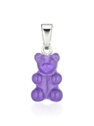 NOSTALGIA BEAR PLUM CLASSIC CONNECTOR SILVER WOMEN'S CHARM - CRYSTAL HAZE - BALAAN 1