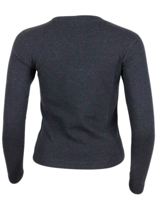 Long Sleeve T-Shirt M0TC8EL692 C055 GRAY - BRUNELLO CUCINELLI - BALAAN 4